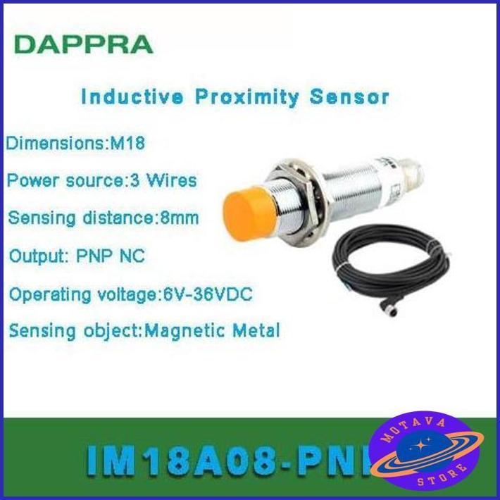 M18 8MM PNP NC DC CONNECTOR TYPE INDUCTIVE PROXIMITY SENSOR OC02 BARU