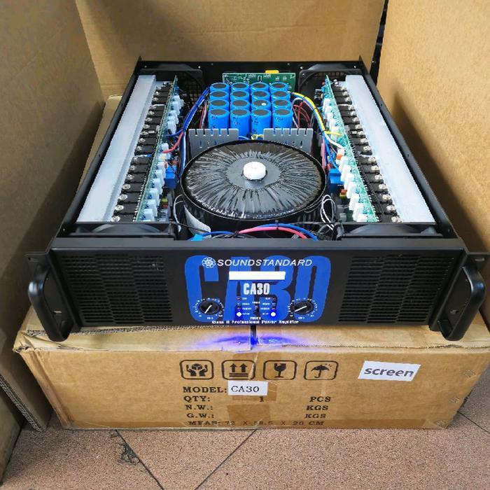 POWER AMPLIFIER CA 30/CA30 SOUNDSTANDARD BODY PANJANG 4 KIPAS ADA LAYAR LCD ORIGINAL DAN TERPERCAYA