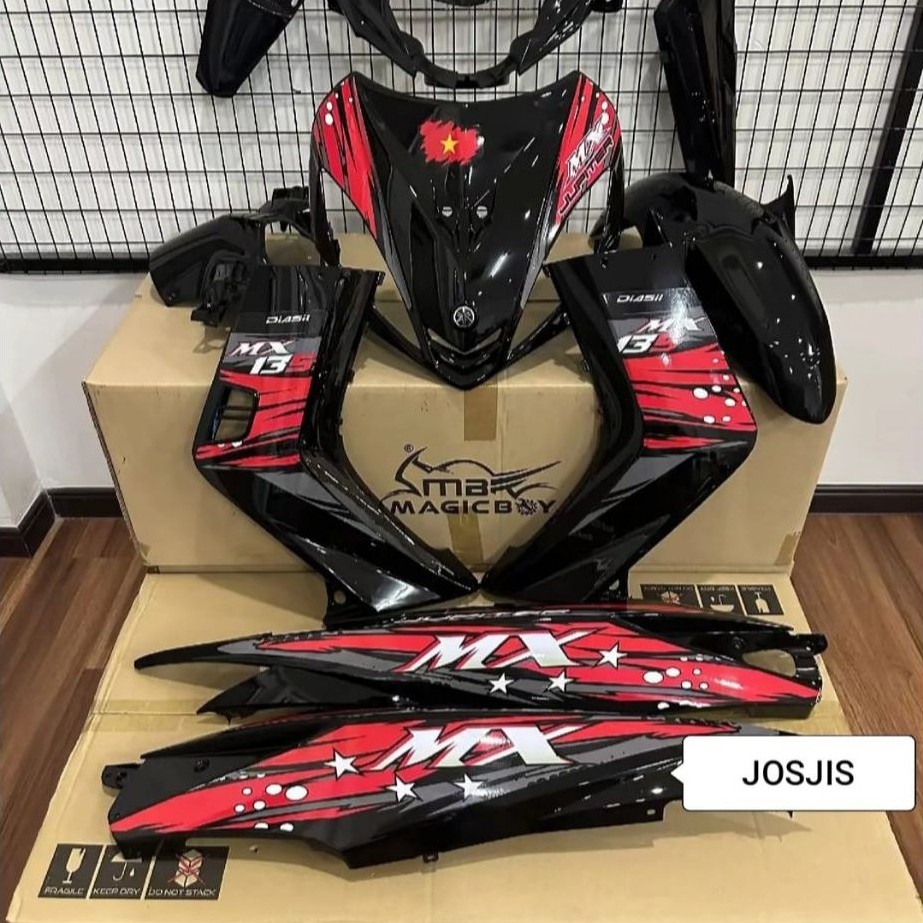 COVER BODY JUPITER MX 135 LAMA/OLD VARIAN WARNA HITAM CUSTOM