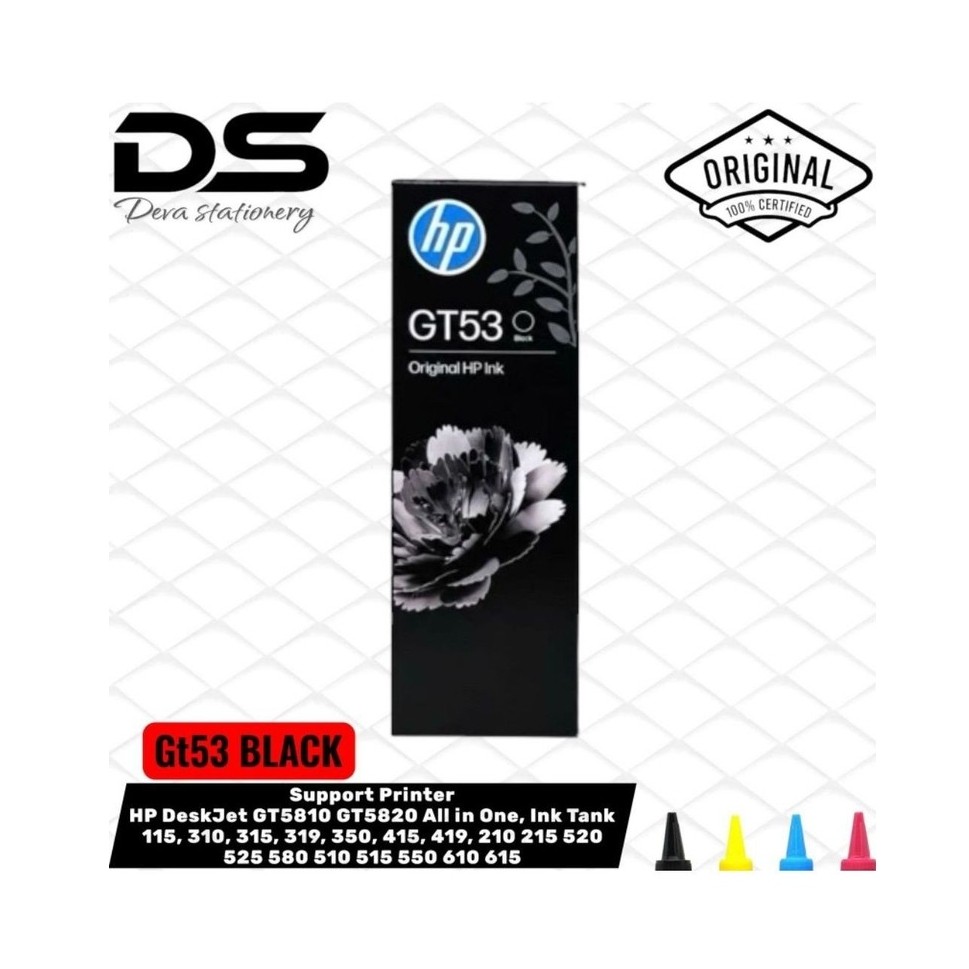 TINTA HP GT53 BLACK ORIGINAL UNTUK PRINTER HP Ink Tank 115, HP Ink Tank 315, HP Ink Tank 415
