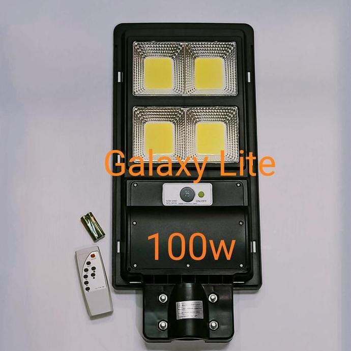 Lampu jalan tenaga surya 100watt COB plus Remote