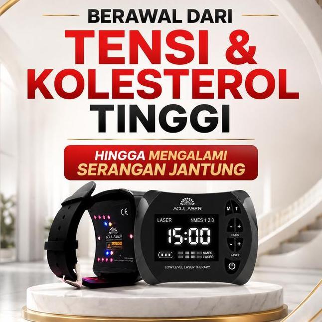 Aculaser Ultimate 14 Titik Mata Laser Merah U Kuning Jam Tangan Kesehatan Terapi Laser Untuk Kesehat