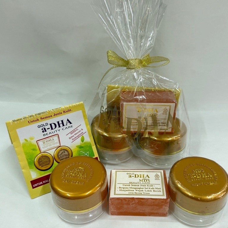 (1 Paket 3in1) Cream Dha GOLD MDS Super Original 100% Pemutih dan Pencerah Wajah