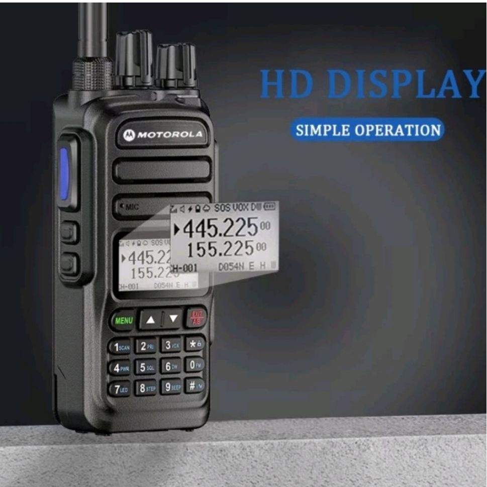 Motorola HX-370S Dual Band Walkie Talkie Motorola HX 370 S Type C Charging 15W VHF-UHF 6800mAh Handy