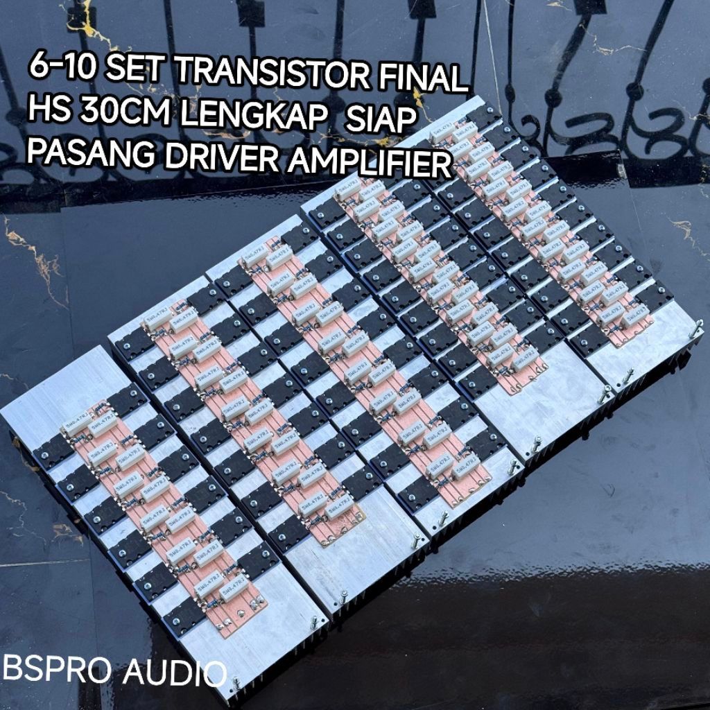 transistor final 6-10 set Toshiba lengkap pendingin 30 cm siap pasang driver amplifier 714