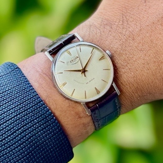 Jam tangan enicar Vintage  25 Jewels - Dial Champagne Cream
