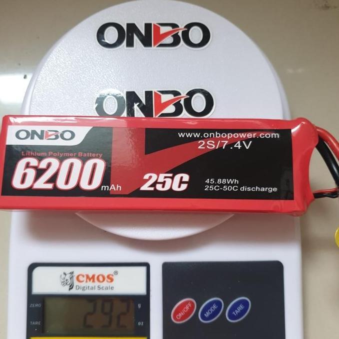 Lipo 2S 7.4V 6200Mah 50-100C Onbo Power