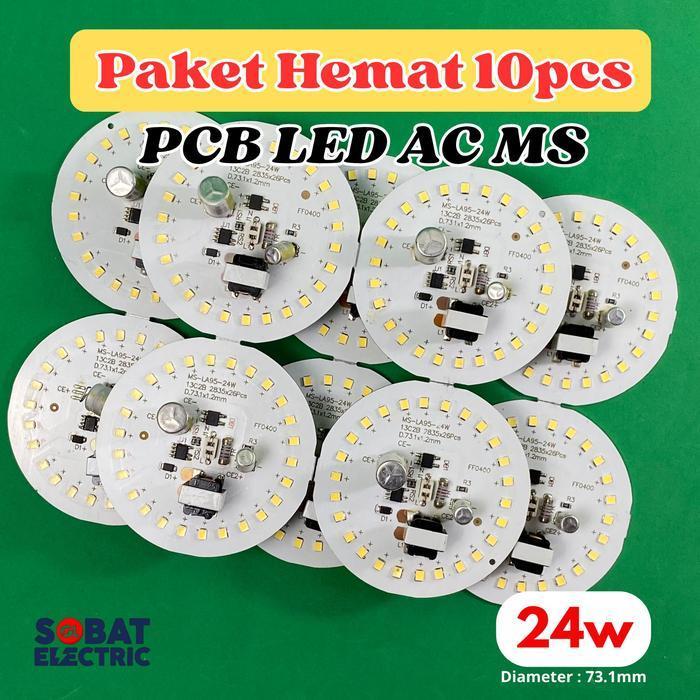 PAKET HEMAT 24 WATT PCB AC MATA LED - PCB MATA LAMPU LED AC TANPA DRIVER 24W ORIGINAL DAN TERPERCAYA