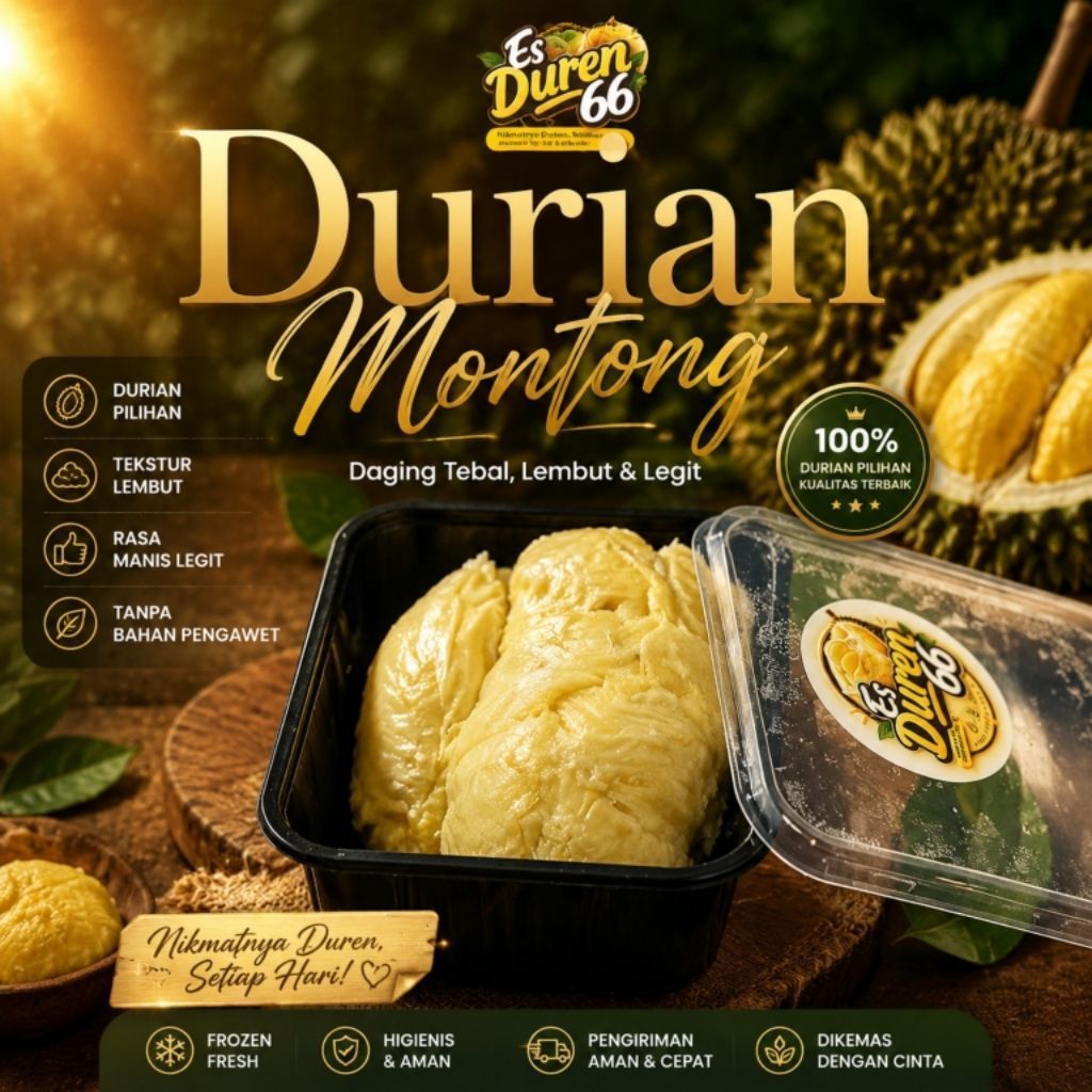 Durian Montong Parigi / Durian Montong Palu / Durian Montong Parigi 500gr / Montong Palu / Montong P