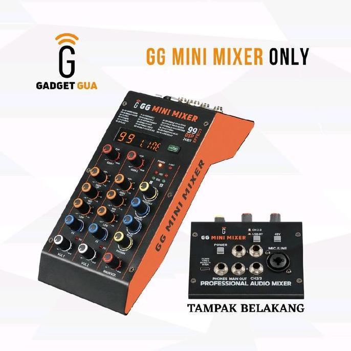 GG AUDIO MINI MIXER - Professional Audio Mixer for Karaoke, Gaming & Podcast Live Streamer