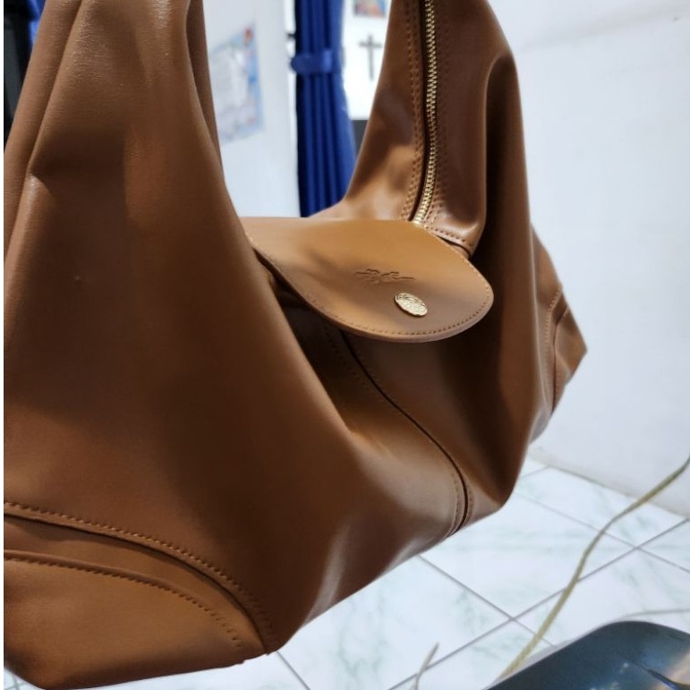 tas tote elcong cuir coklat