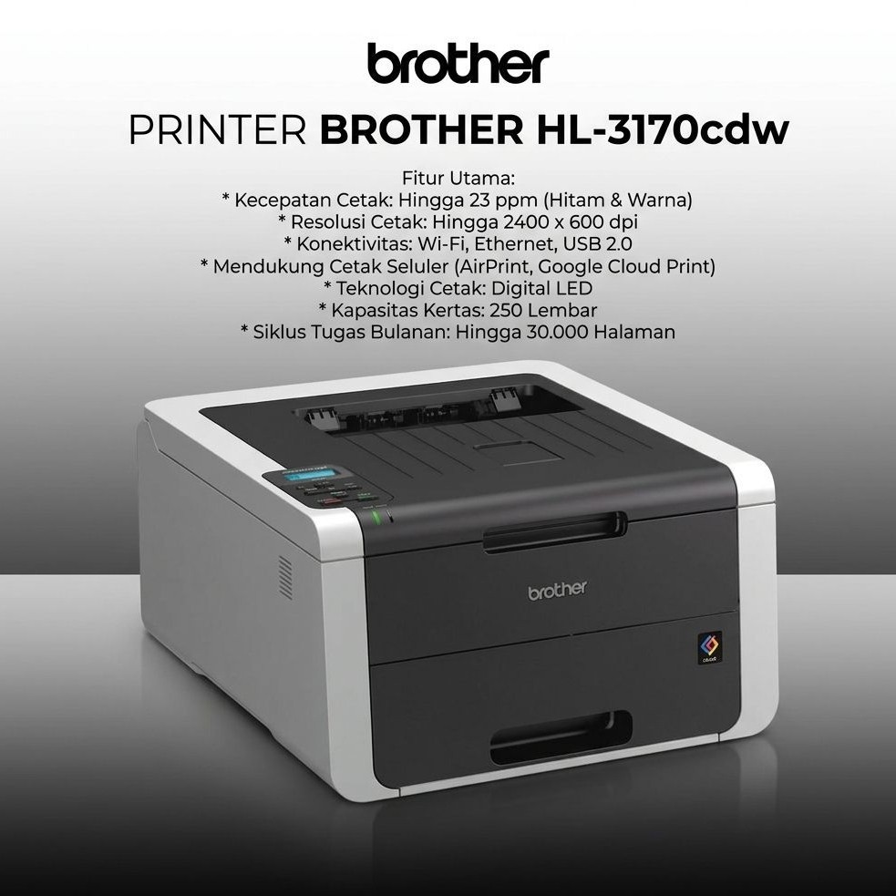 Printer Brother  HL-3170CDW printer Laser Warna