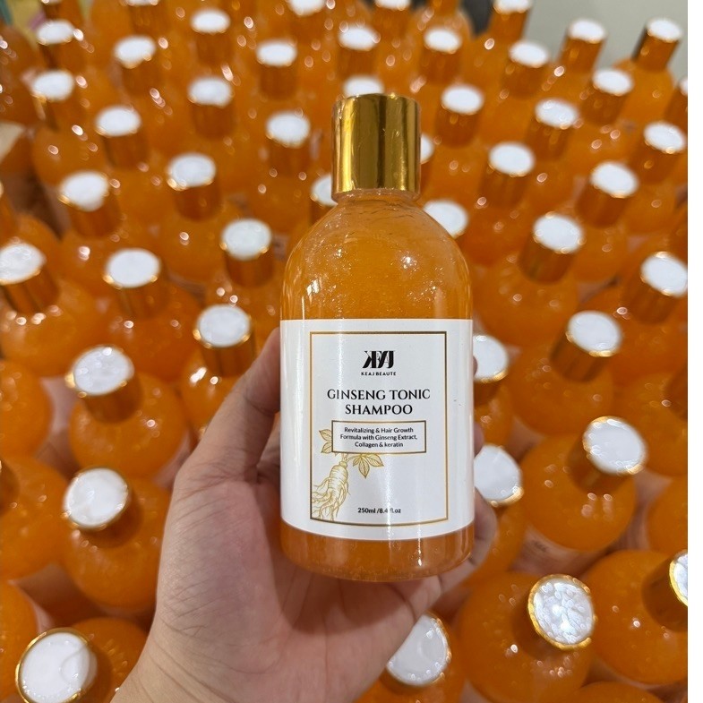 KEAJ GINSENG SHAMPOO - Shampoo rambut rontok parah & Ketombe - Ginseng tonic shampoo