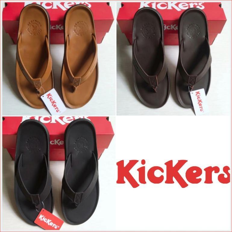 MURAH sandal kickers pria - sandal jepit kickers kulit - sandal Japit pria kickers Original Kulit as
