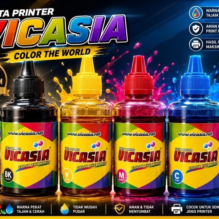 Tinta printer VICASIA canon 100ml