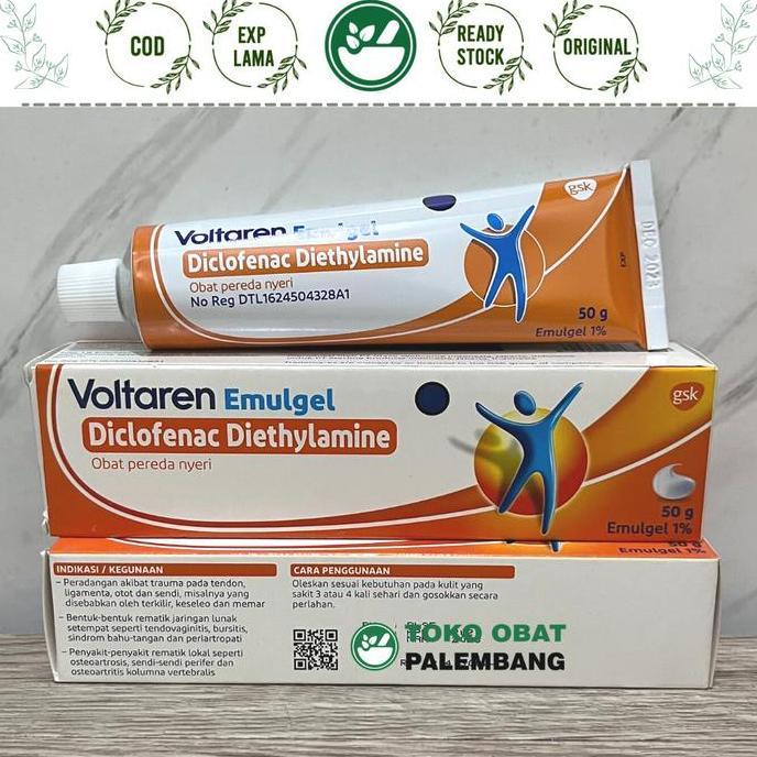 Lanjutt- Voltaren Emulgel 50Gram Diclofenac Sodium Dcl Gel Rematik Gel Pereda Sakit