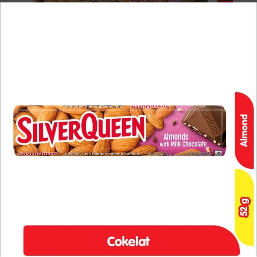 Silverqueen Coklat Susu Batang Almond 52 g