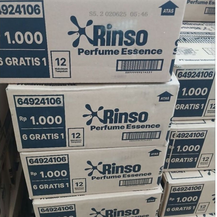 RINSO CAIR SACHET ECERAN 1000 KEMASAN 38ML 1DUS