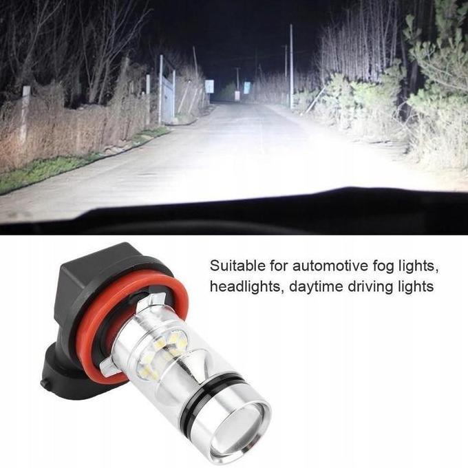 Savinom_Seller - 2 Set Lampu Kabut Led H8/H11/H16 100W 1500Lm 3 Warna Kuning/Putih, Support 12V24V, 