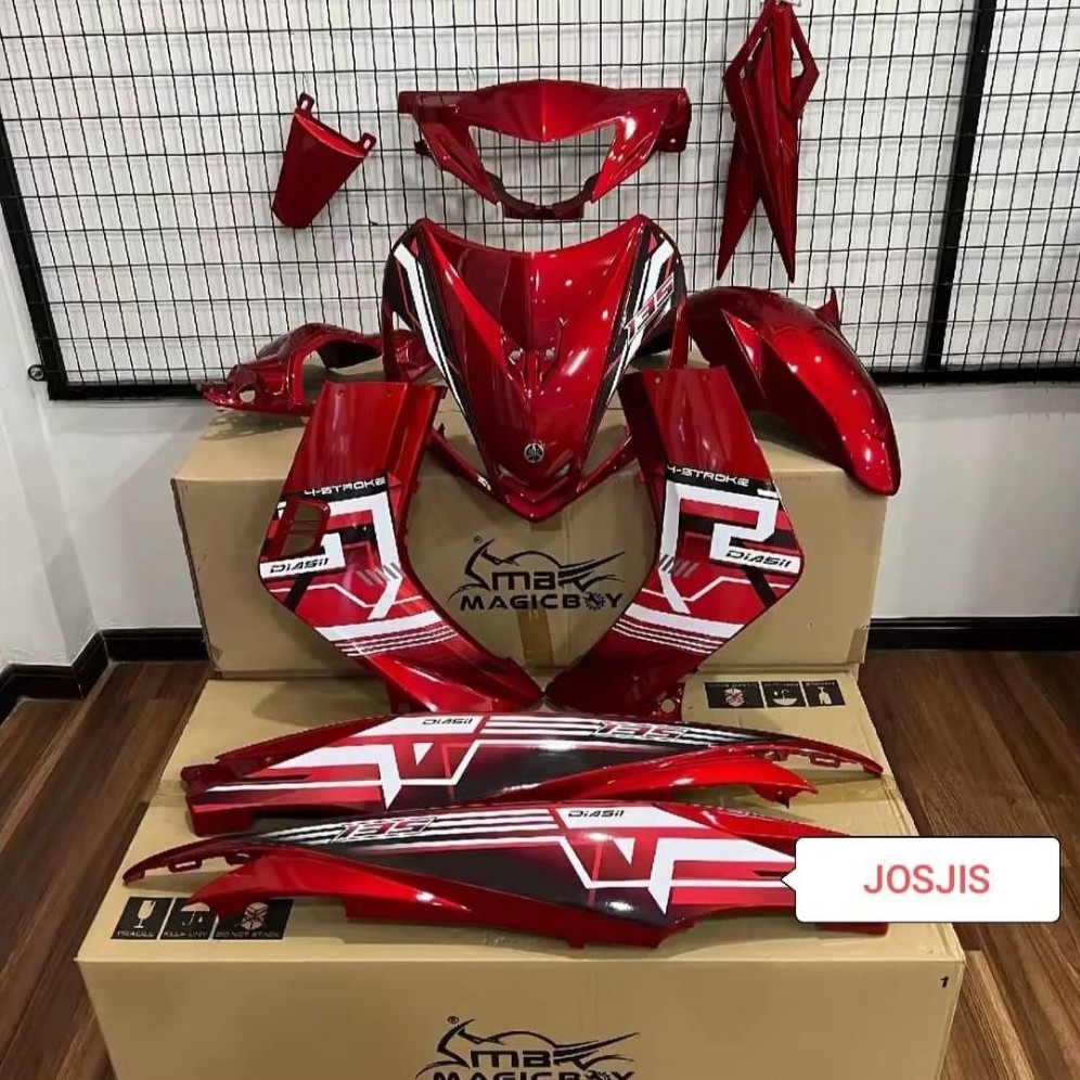 COVER BODY JUPITER MX 135 LAMA/OLD VARIAN WARNA MERAH CUSTOM