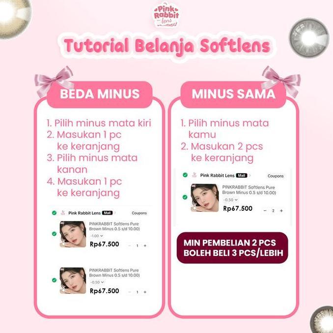 Eyekit- Pinkrabbit Softlens Dazzling Brown - Normal, Minus 0.5 S/D 8.00 (1Pcs/Sebelah) #Softlensnyam