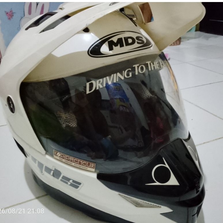 Helm Zeus ZS 611 Avorio Double Visor SNI SECOND