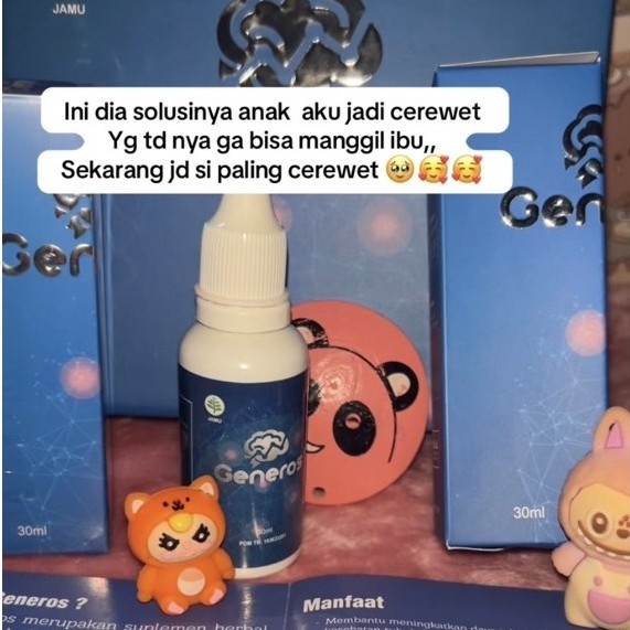 Multivitamin Anak Generos 1 Box - Bahan Alami, Aman untuk Anak, Membantu Perkembangan Otak