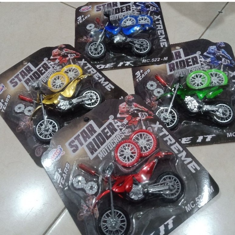 MAINAN MOTOR CROSS METALIC/MINIATUR MOTOR CROSS