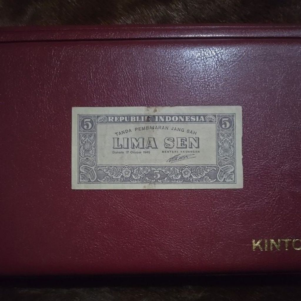 Oeang Koe Now 5 Sen Rupiah Seri ORI Tahun 1945