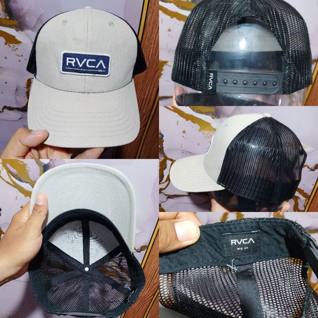 Topi second RVCA jaring harga 100k+admin / boleh link kecil