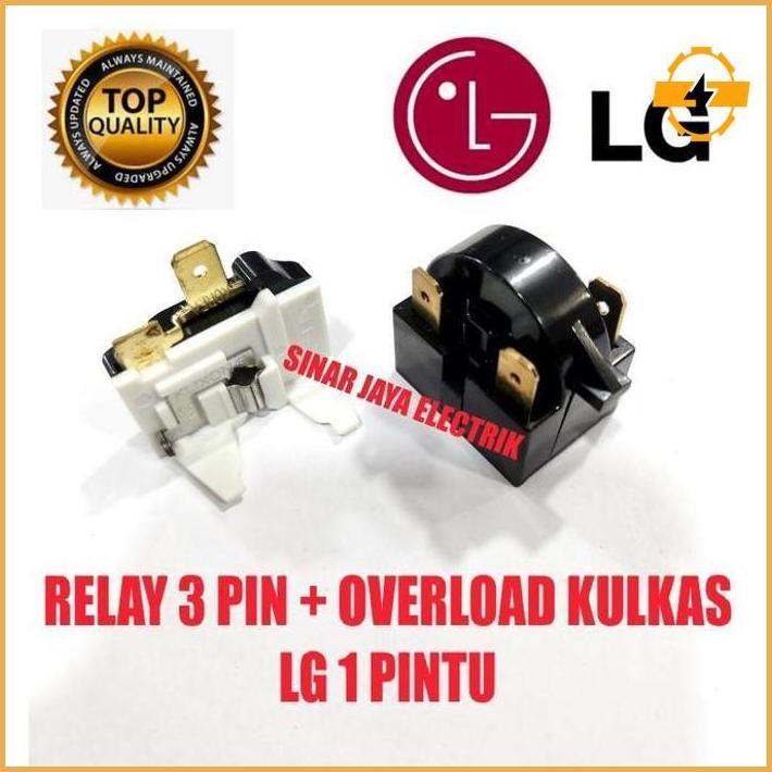 Relay 3 Pin + Ptc Overload Kulkas Lg 1 Pintu Promo