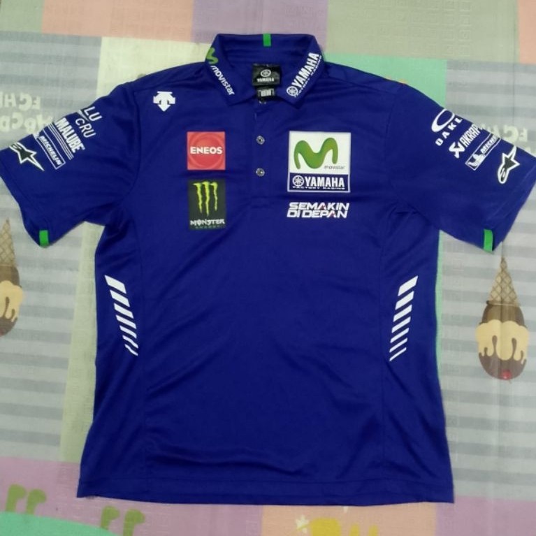 Kaos T-Shirt dan Polo Shirt Yamaha Original Movistar Racing Descente