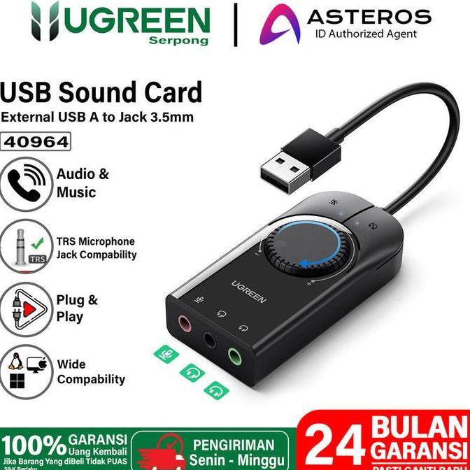 Ugreen Sound card External Usb 2.0 Stereo Ugreen Usb Soundcard to Aux