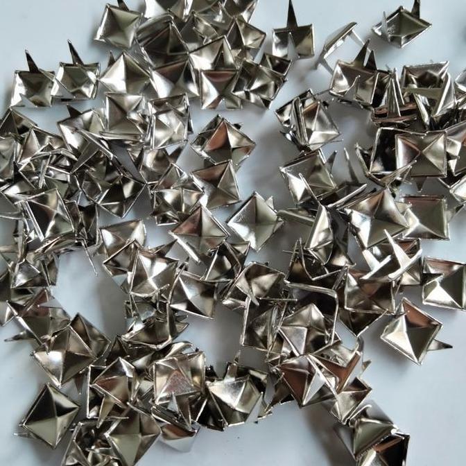 VEDORANAVA Stud Piramid 12mm Spike Pyramid 10 PCS Package Isi 10 Jaket Fashion Tas Tambahan Pinggang