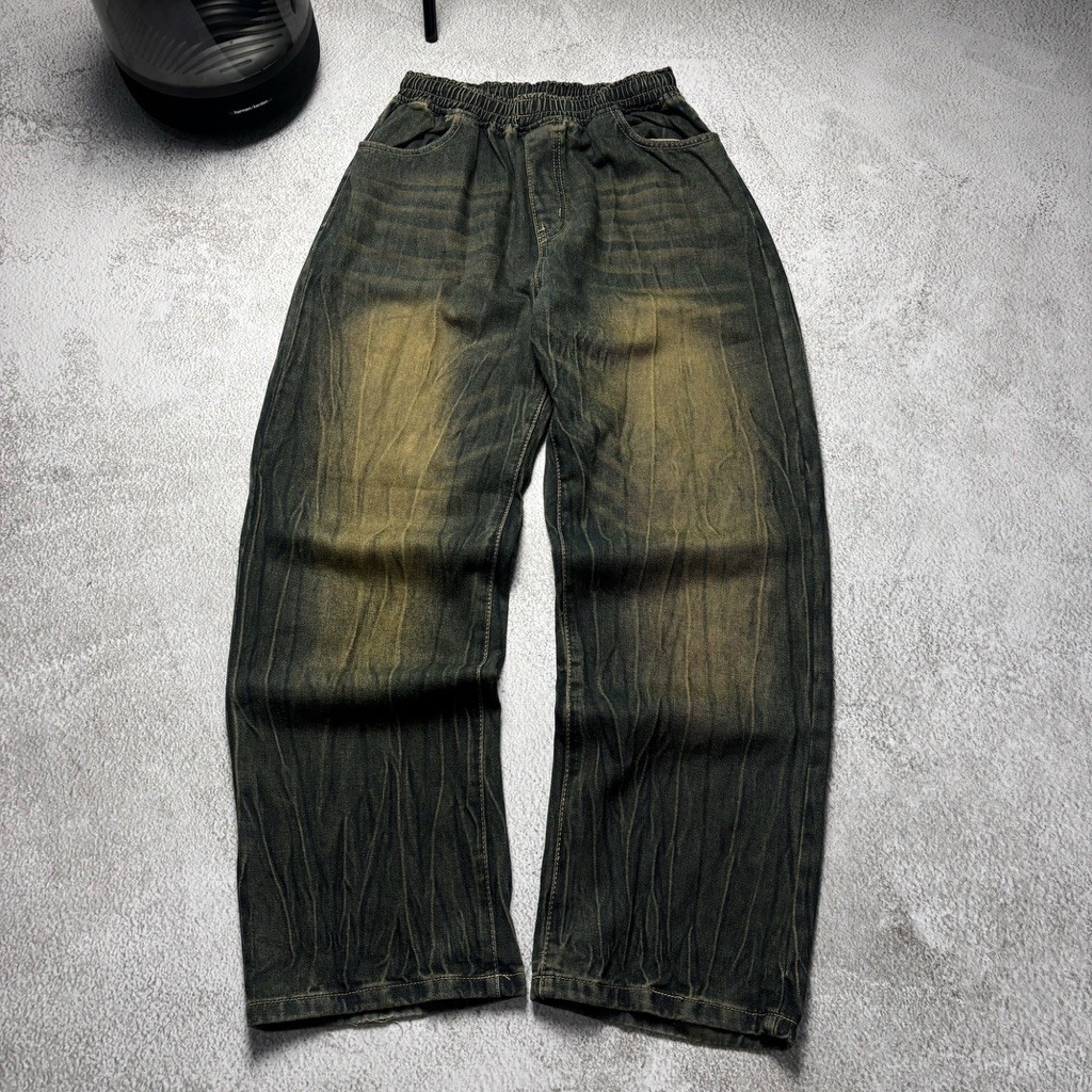 (Size 28/34) Trillion Retro Lightning Loose Baggy Jeans