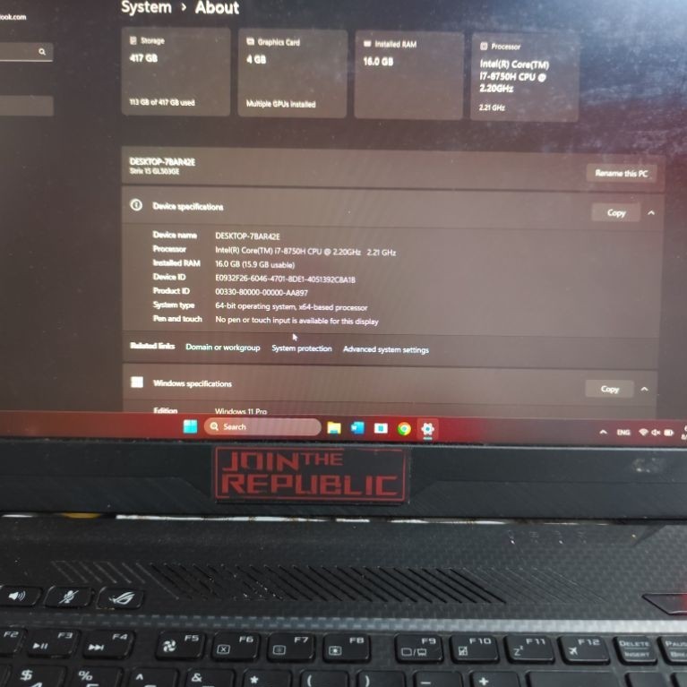 asus rog strix 15 gl503ge