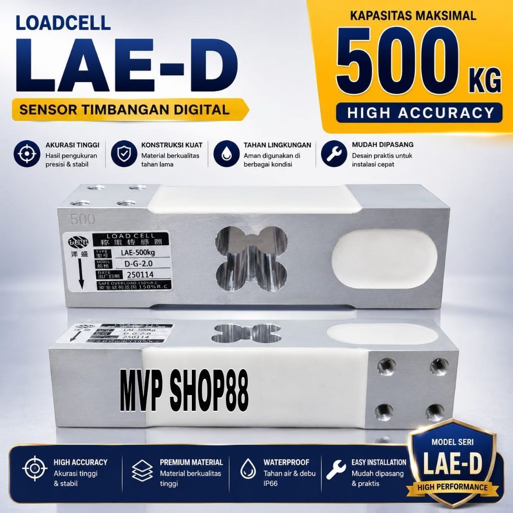 loadcell LAE-D 500kg strain gauge pressure sensor single point loadcell timbangan digital 500 kg