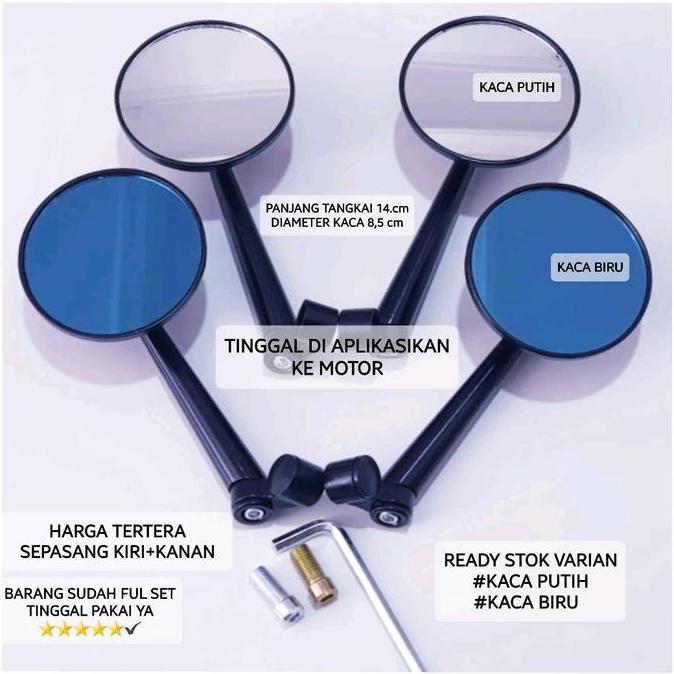 KACA SPION BULAT BESI VARIASI MOTOR JUPITER/JUPITER Z/JUPITER MX/MX NEW 135/MX KING 150/VEGA/FIZR AK