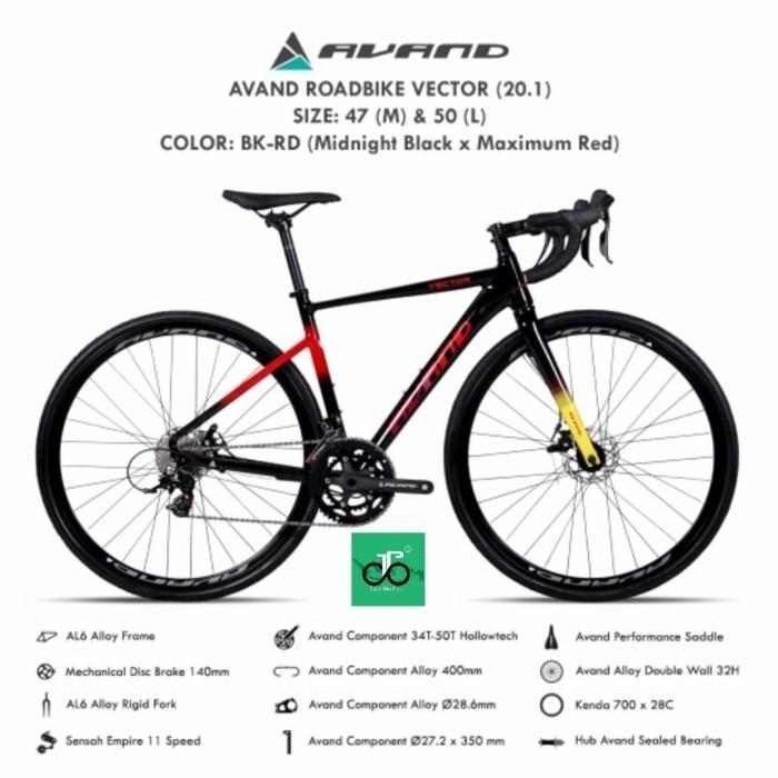 Sepeda Balap 700c (Road Bike) Avand Vector (2x11 speed)