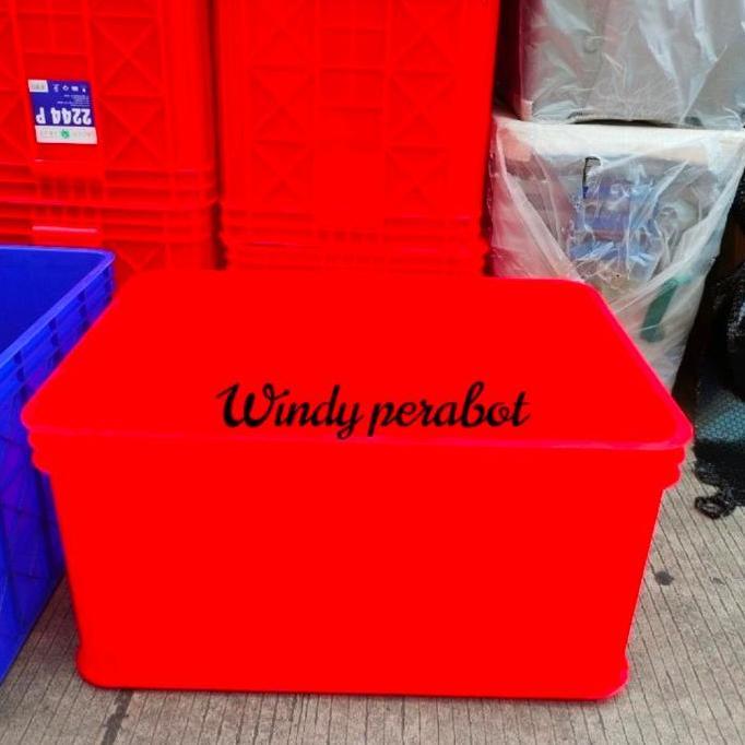 Box Container Green Leaf 2243 P / Krat Kontainer Keranjang Industri