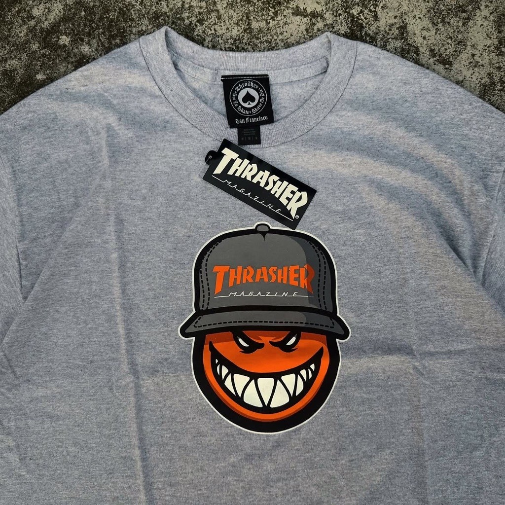 THRASHER X SPITFIRE - SF LOC TSHIRT SPORT GREY