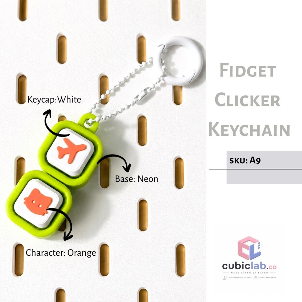 Cubic Lab - Initial Keychain 3D Fidget Clicker
