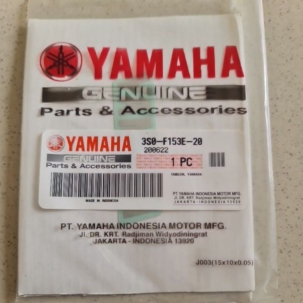 Emblem tameng depan Mio sporty smile silver 3S0-F153E-20 original yamaha