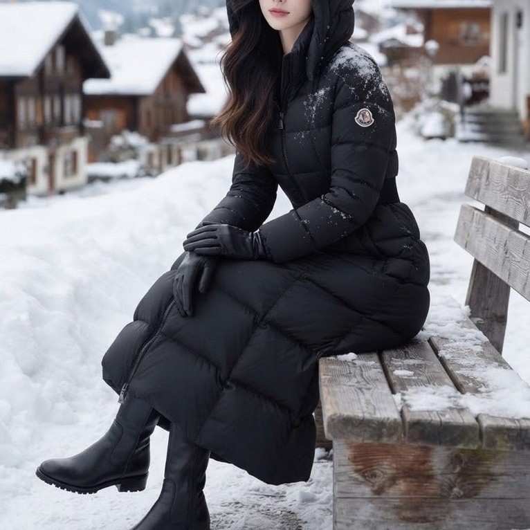 winter long coat goose down bulu angsa