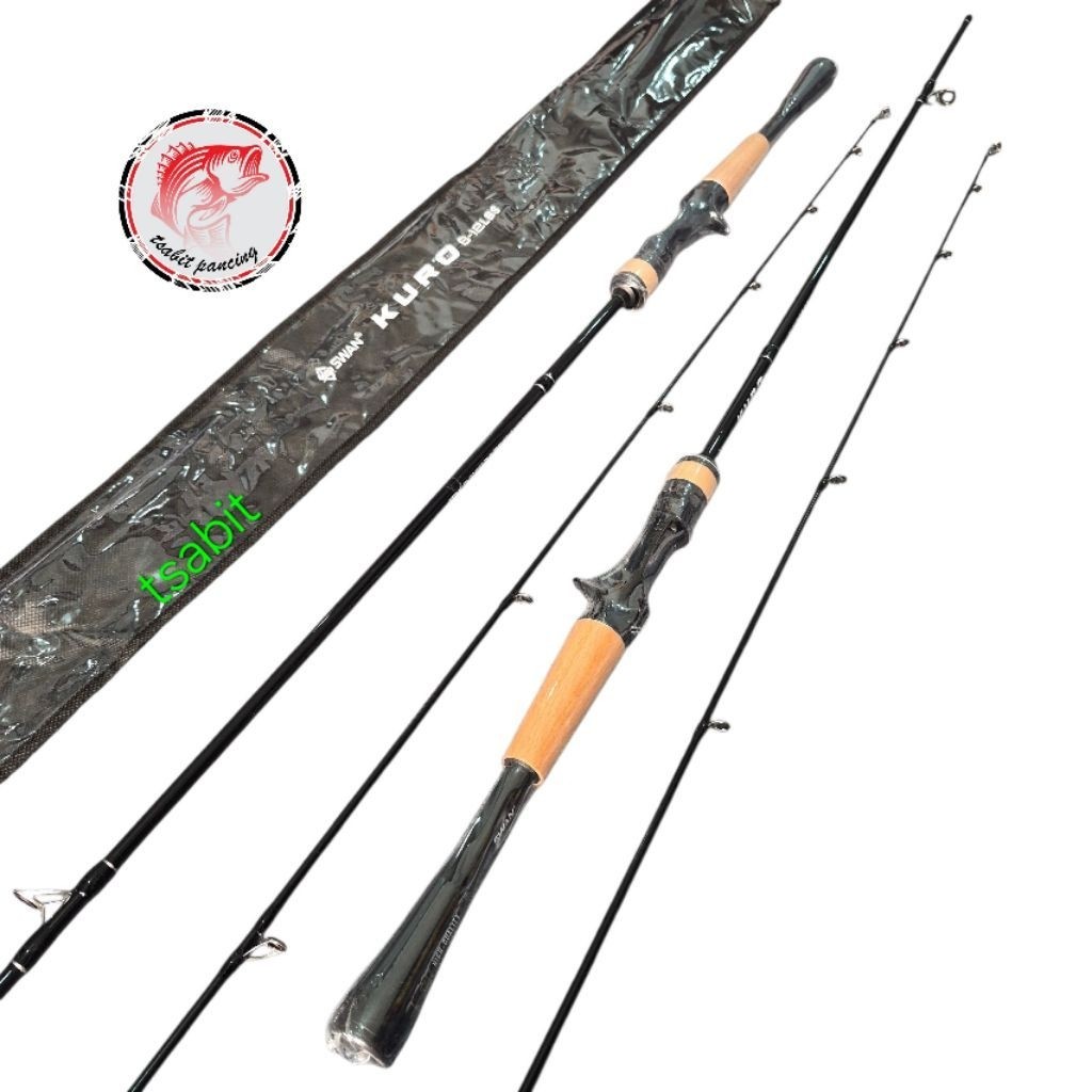 Joran swan kuro 180cm carbon solid baitcasting