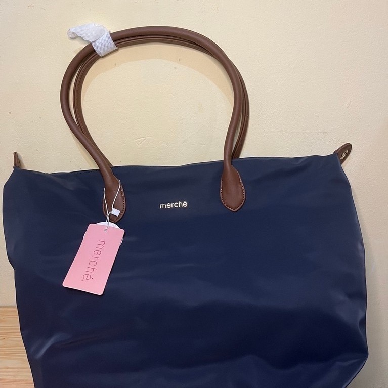 PRELOVED Totebag Wanita Merche Alice Navy Large Tas Kuliah Kerja Viral
