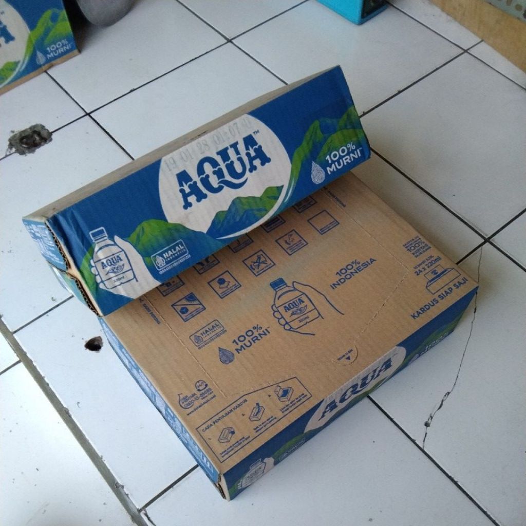 Air Mineral Aqua botol 220 ml