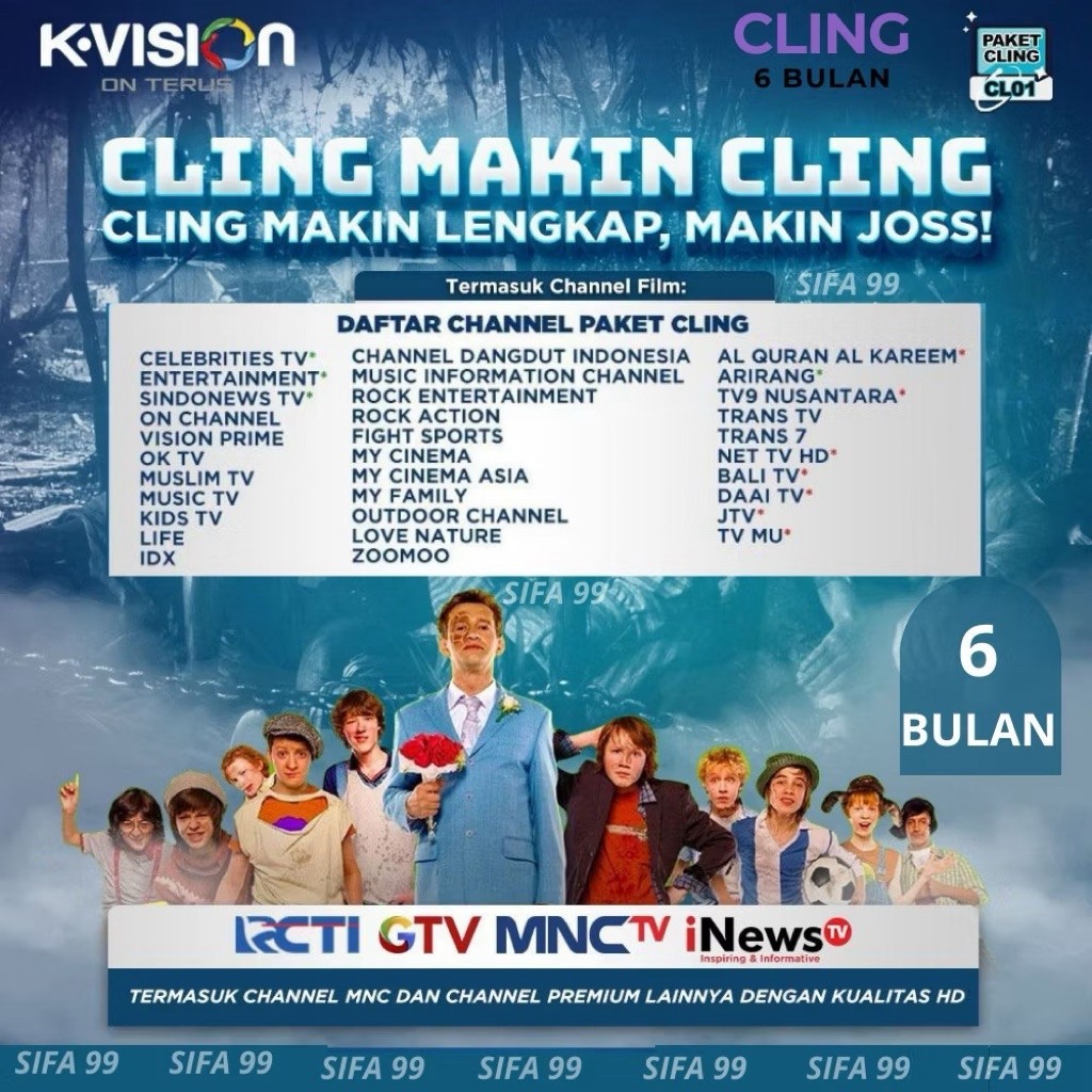 K VISION Paket CLING 1Tahun/06 Bln /MNC GROUP K-VISION CL12