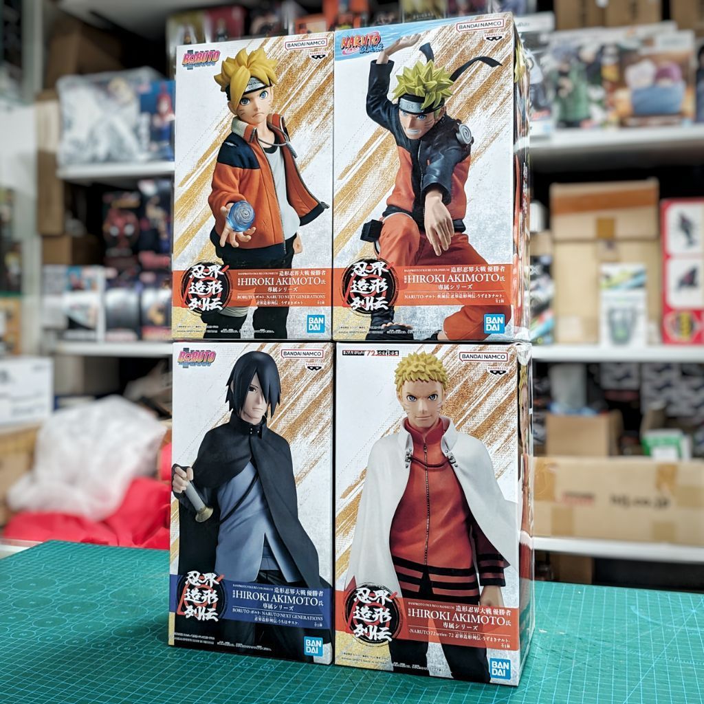 Hiroki Akimoto Naruto Figure Colosseum Legendary Shinobi Sculptures - Naruto , Sasuke , Minato , Bor