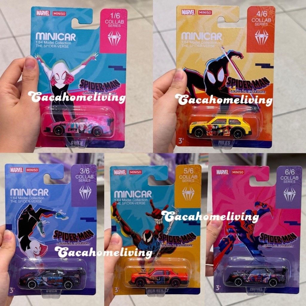 Miniso x Spiderman - Alloy Car Toy / Mainan Mobil Mini Car Diecast Spiderman Marvel Collection (